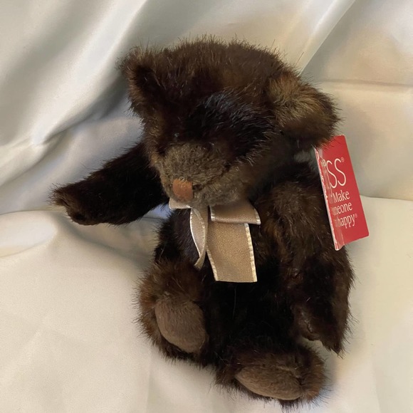Russ Sienna Faux Fur Make Someone Happy Plush 6" Bear (Pre-owned) - Picture 2 of 4